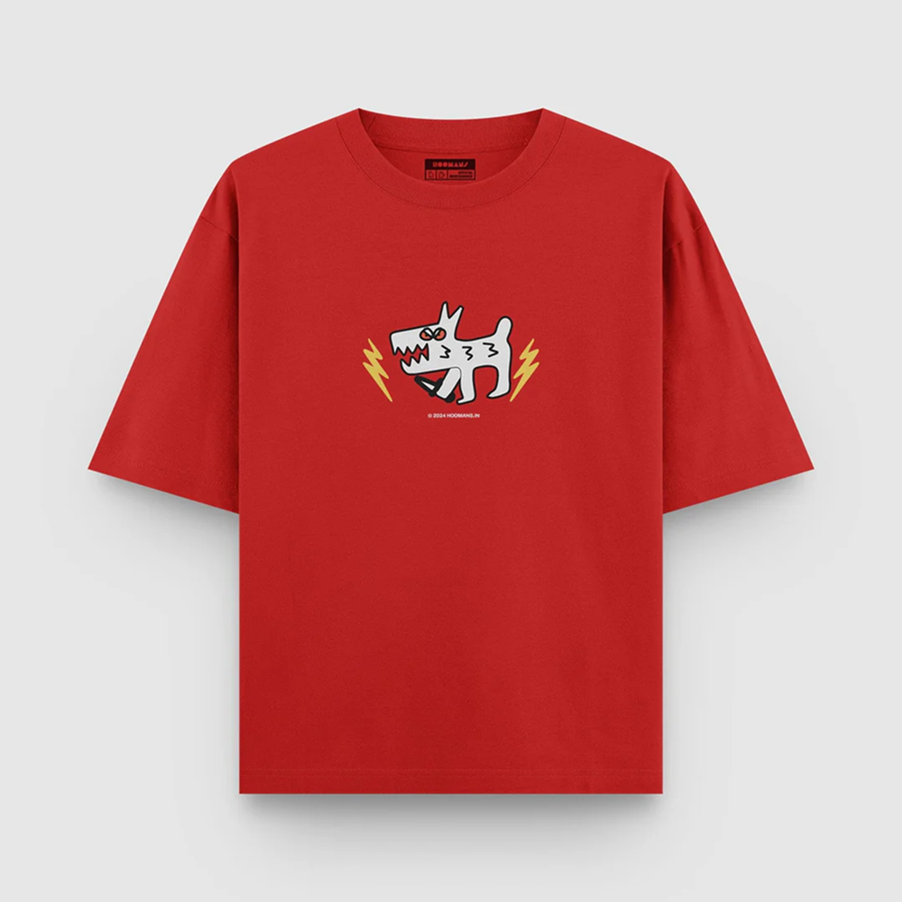 Hoomans Nice Doggo T Shirt for Men and Women (Red)