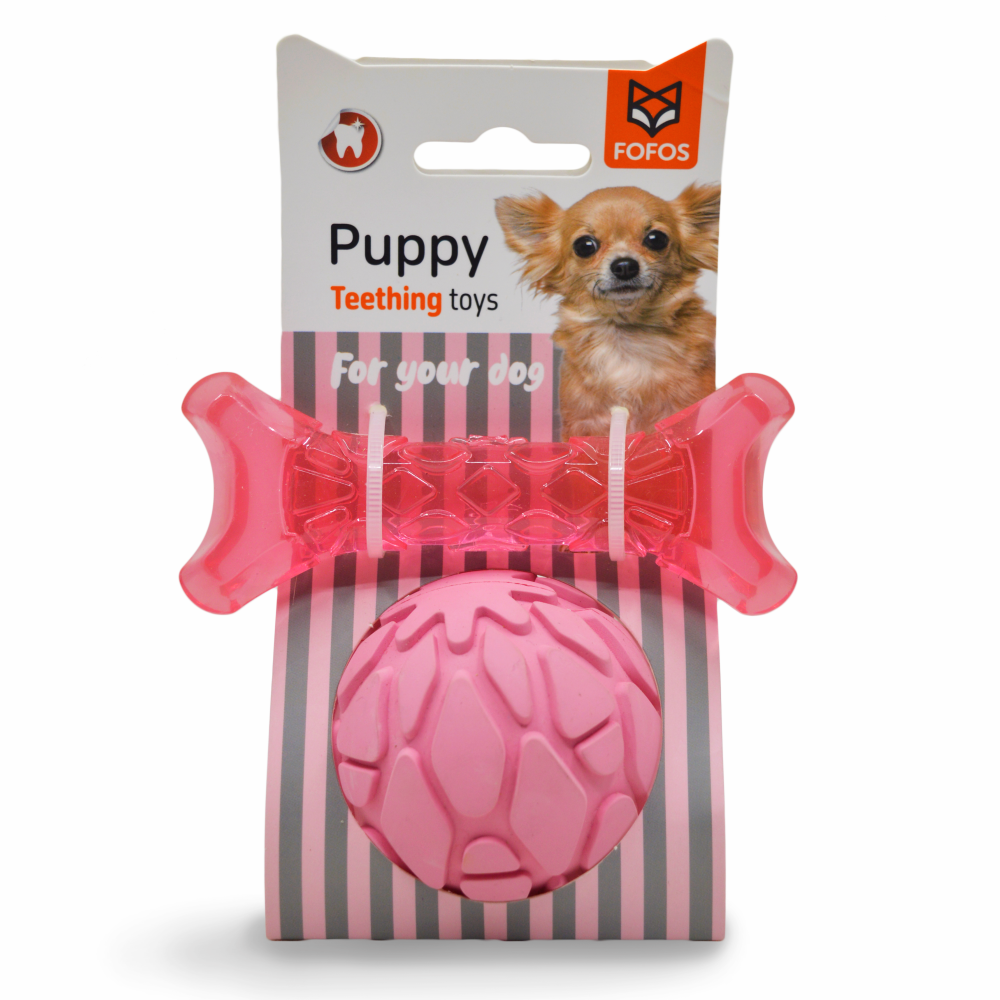Barkbutler x Fofos Milk Bone & Ball Toy for Dogs (Pink)