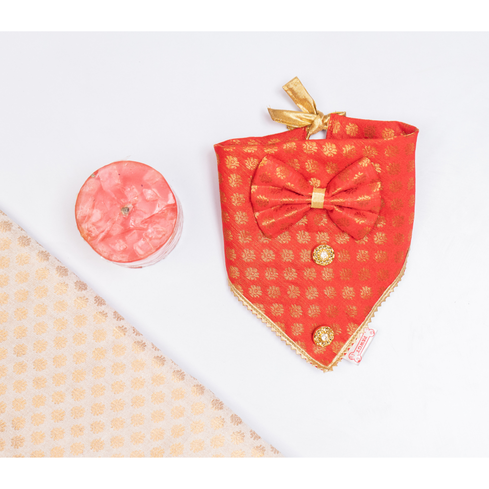 Pawgypets Occasion Wear Bow Bandana for Dogs and Cats (Red) image 4