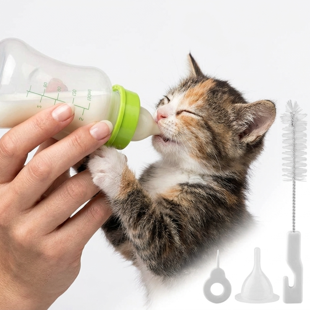 Skatrs Nursing Bottle Kit for Dogs and Cats (Colour may vary)