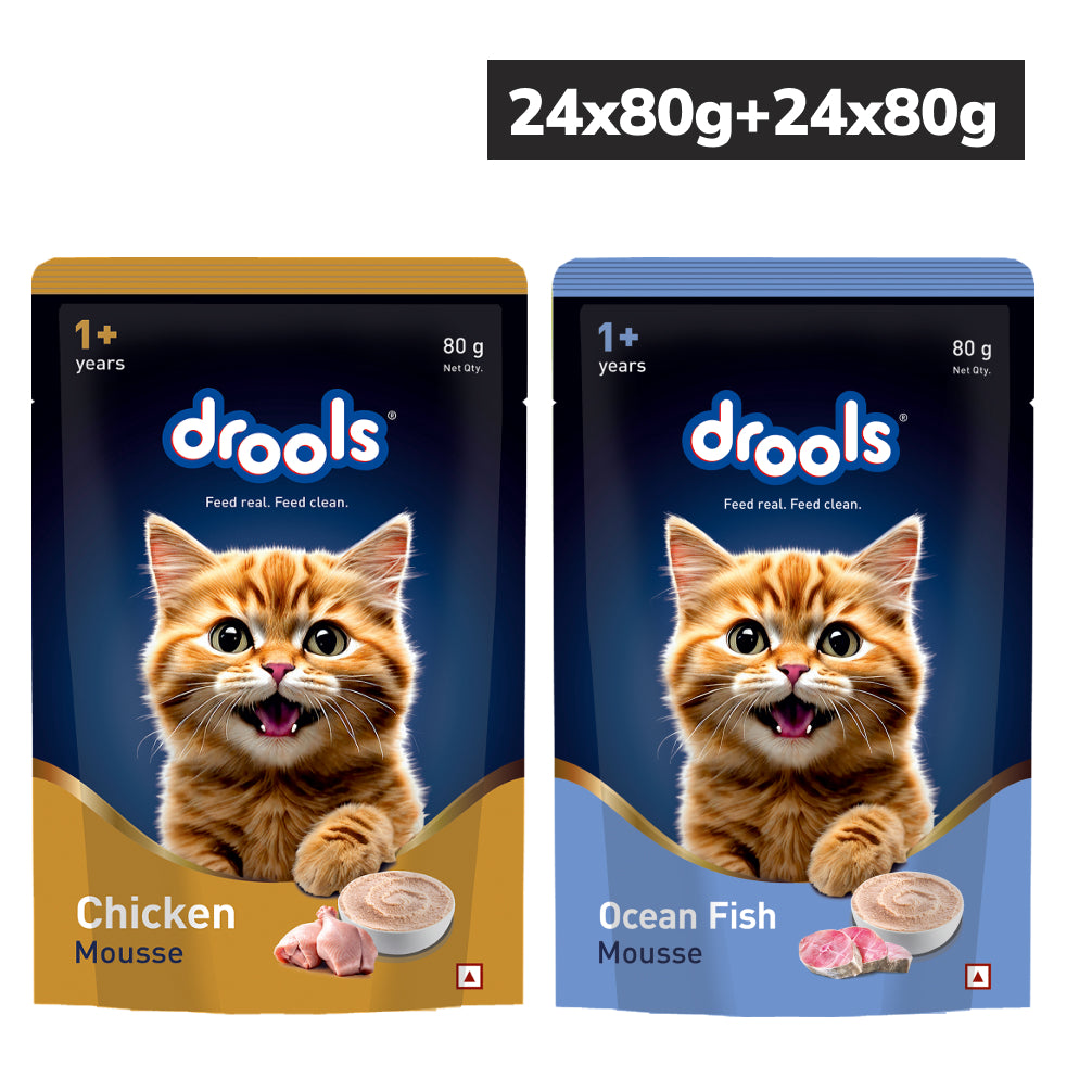 Drools Chicken and Ocean Fish Mousse Combo Adult Cat Wet Food
