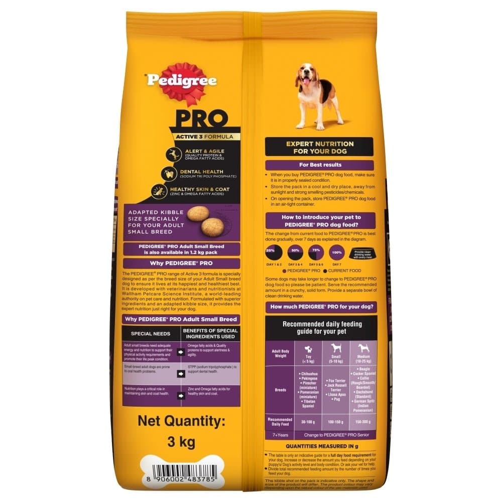 Pedigree PRO Expert Nutrition Adult Dry Food for Small Breed and Pedigree Dentastix Oral Care for Adult (Small Breed of 5 to 10 kg) Treats Combo for Dogs image 3