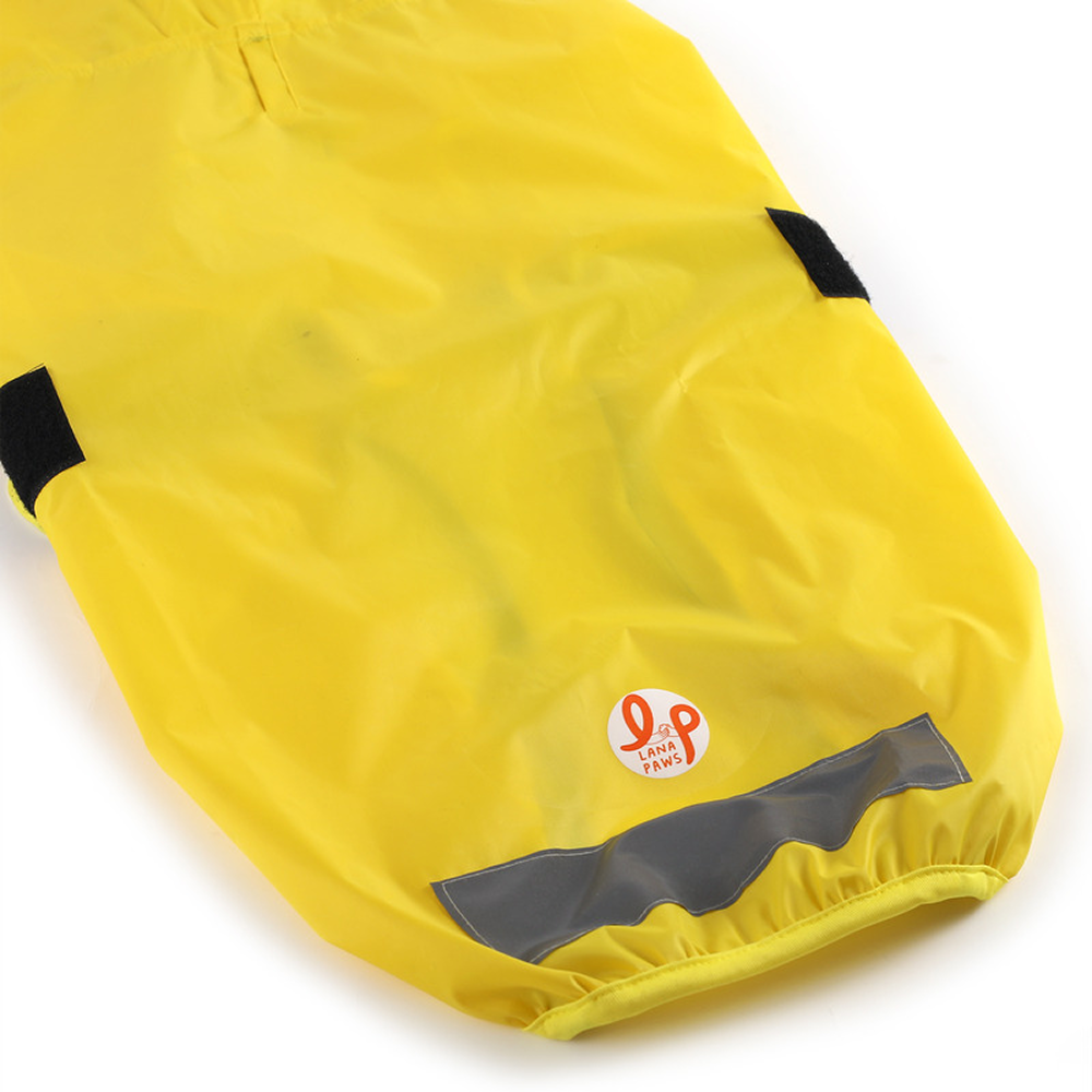 The Drizzle Deflector - Adjustable & Reflective Raincoat for Dogs by Lana Paws (Solid Yellow) image 2