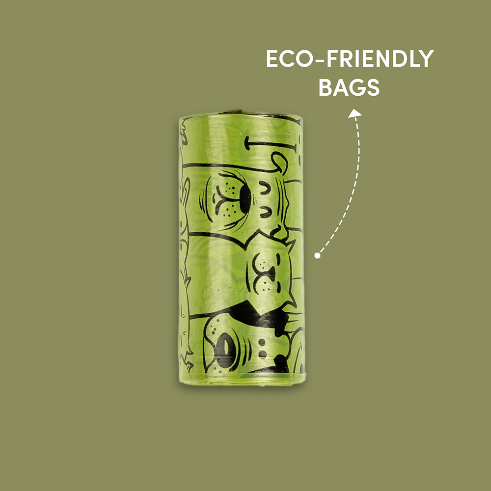 Barkbutler x Fofos Plush Racoon Poop Bags for Dogs and Cats image 3