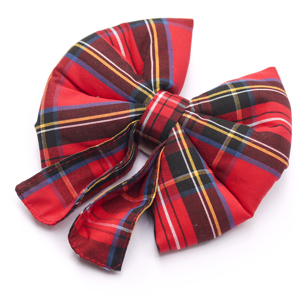 Skatrs Checkered Scottish Red Bow for Dogs and Cats image 6