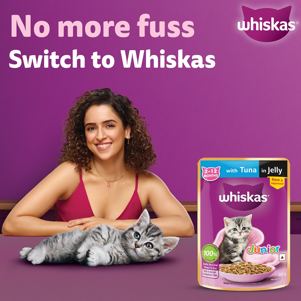 Whiskas Tuna in Jelly Kitten Cat Wet Food (80g) image 5