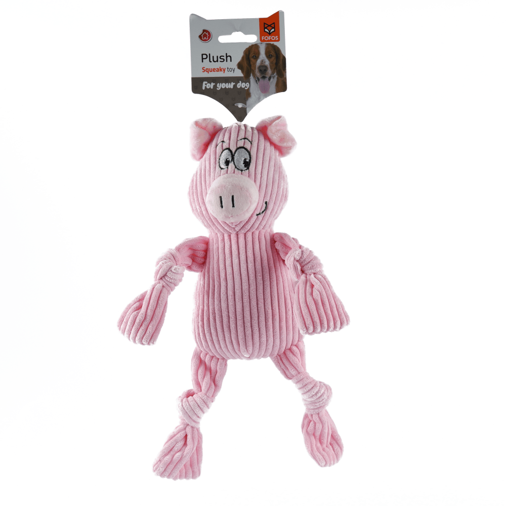 Barkbutler x Fofos Fluffy Pig Pink Plush Toy for Dogs (Pink) image 2