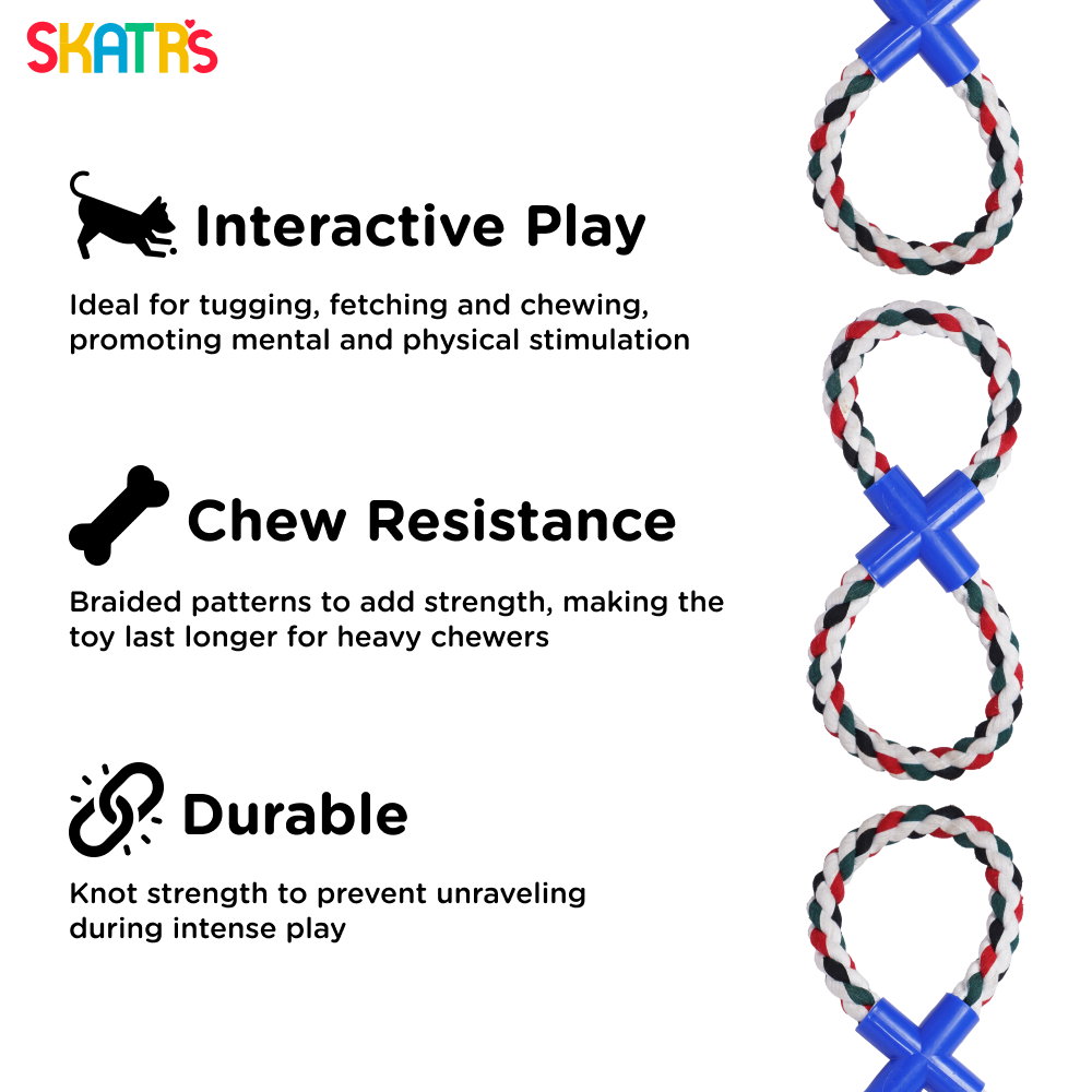 Skatrs Cotton Loop Rope Tug Toy for Dogs and Cats image 3