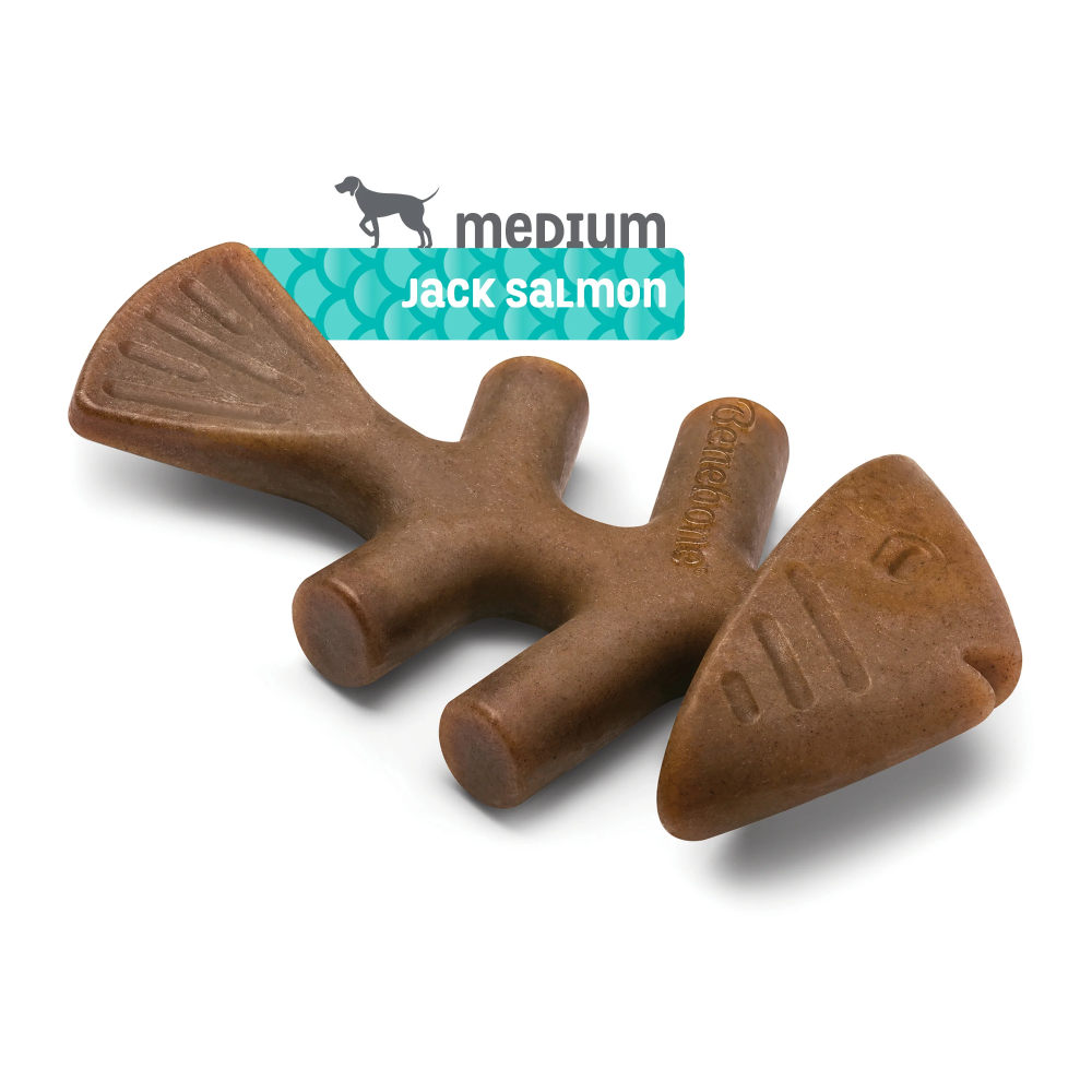 Benebone Jack Salmon Flavored Fishbone Chew Toy for Dogs image 4