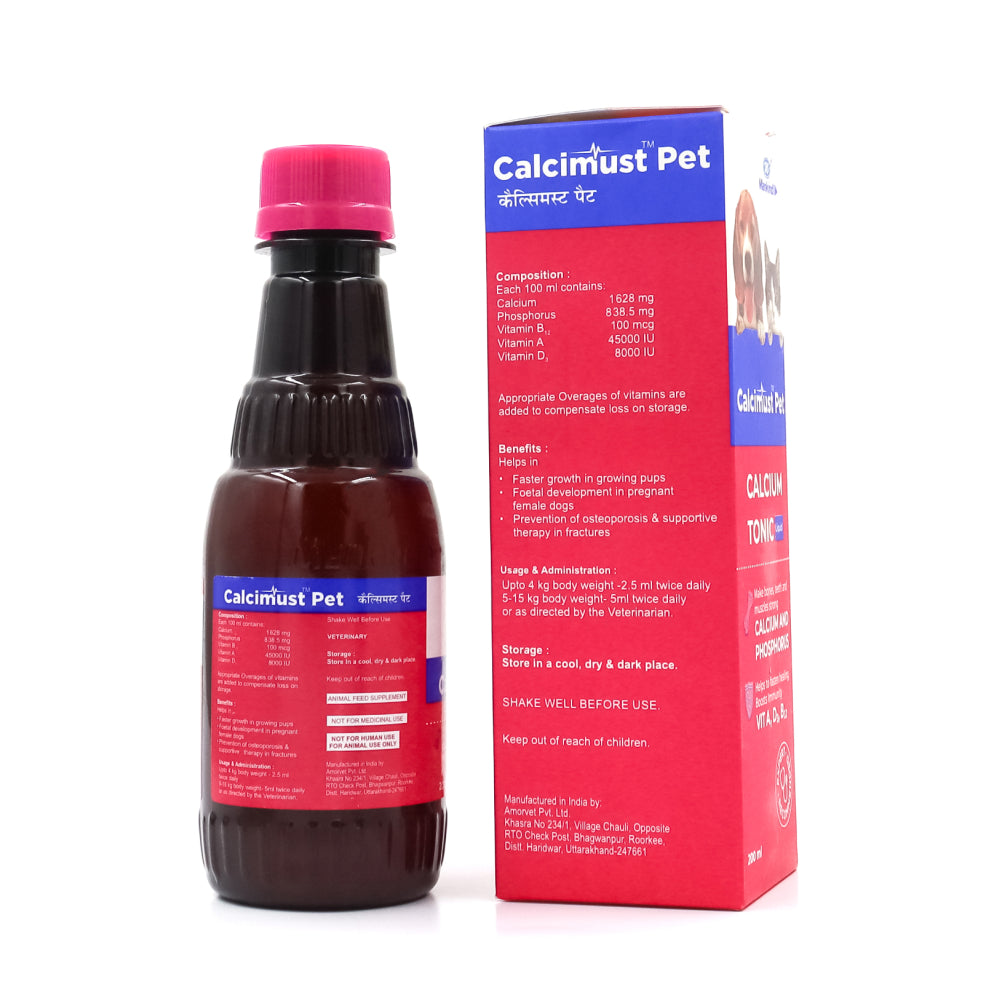 Mankind Calcimust Syrup Calcium Supplement for Dogs and Cats (200ml) image 2
