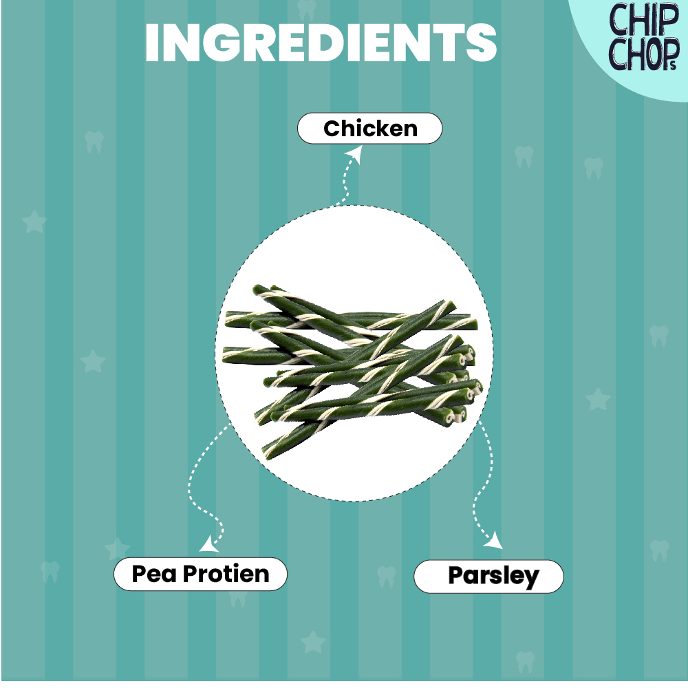 Chip Chops Vegetable Twists Real Chicken and Parsley Flavoured Dog Treats image 4