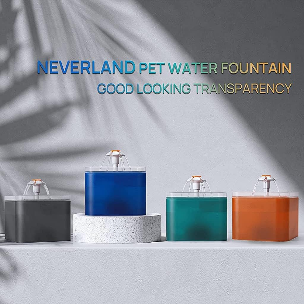 QPets Automatic Water Fountain with LED Light for Pets (Blue) image 4
