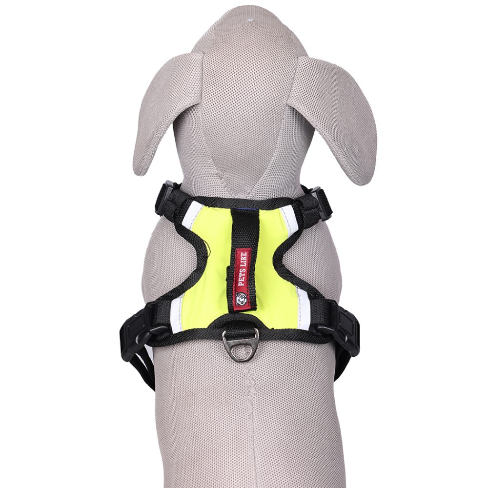 Pets Like Padded Double Side Harness for Dogs (Neon Yellow) image 3