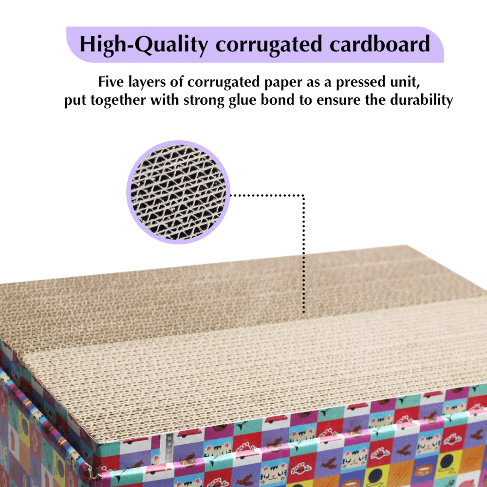 Pawsindia 5 in 1 Replacebale Box Scratcher for Cats (Brown) image 3