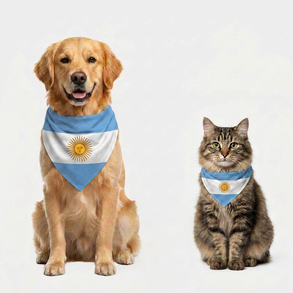 Skatrs Argentina Flag Supporter Bandana for Pets & Pet Parents image 3