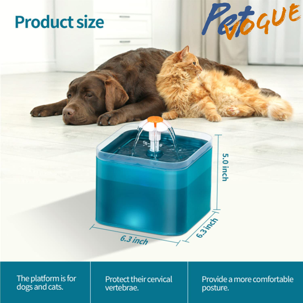 Pet Vogue Automatic Water Fountain with LED Light for Cats and Dogs (Blue) image 3