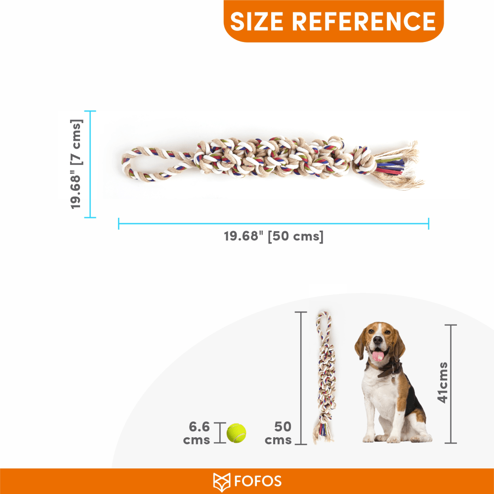 Barkbutler x Fofos Flossy Rope Toy Braided for Dogs image 3