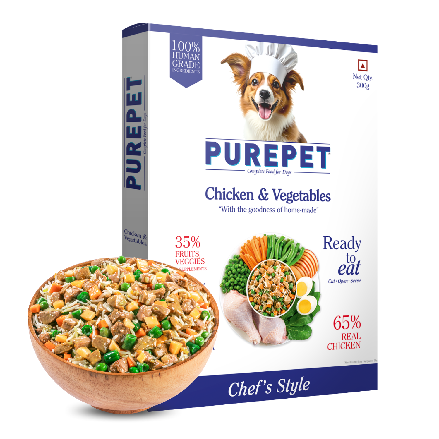 Purepet Chicken and Vegetable Biryani Fresh Food For Dogs image 2