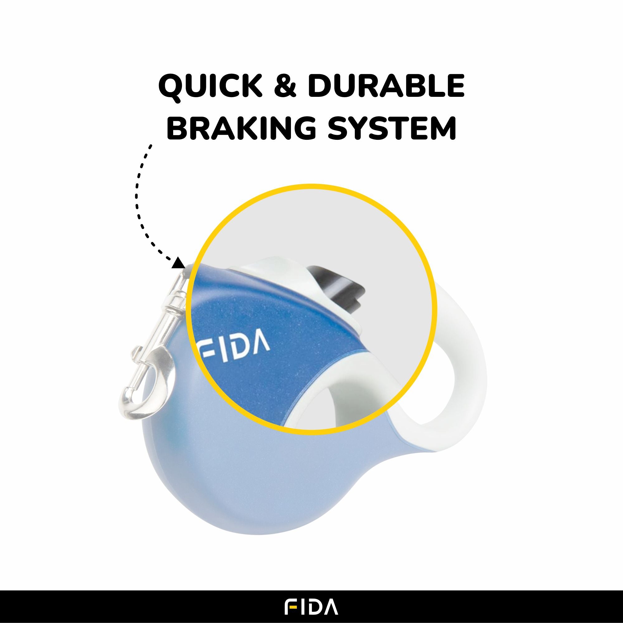 Fida Extra Retractable Leash for Dogs (Blue) image 2