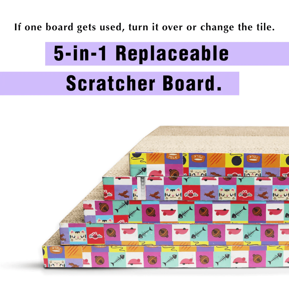 Pawsindia 5 in 1 Replacebale Box Scratcher for Cats (Brown) image 6