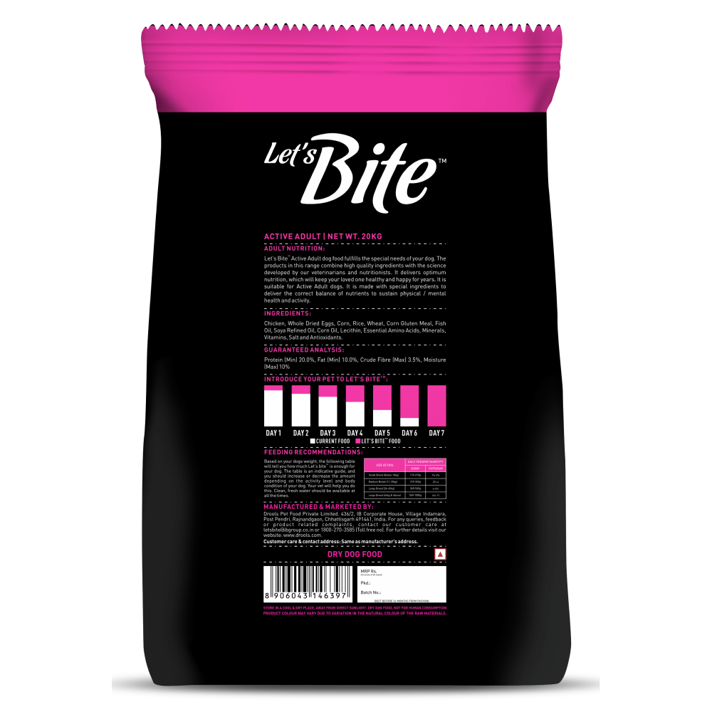 Let's Bite Active Adult Chicken Dry Food for Dogs (Limited Shelf Life) image 7