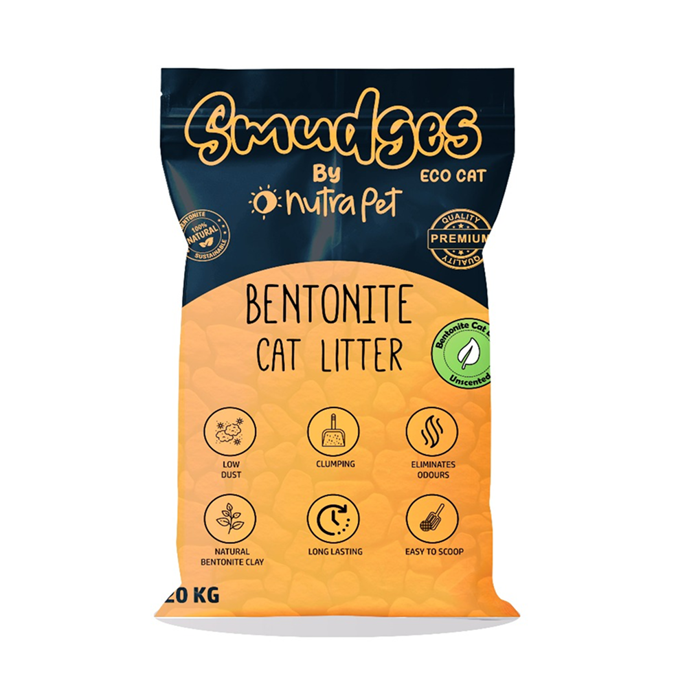 Smudges By NutraPet Eco Bentonite Non Scented Cat Litter