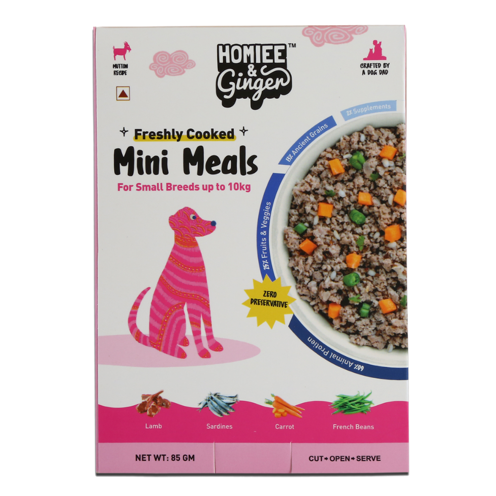 Homiee & Ginger Grain Free Mini Meals Surf & Turf, Lamb & Fish Fresh Food for Dogs