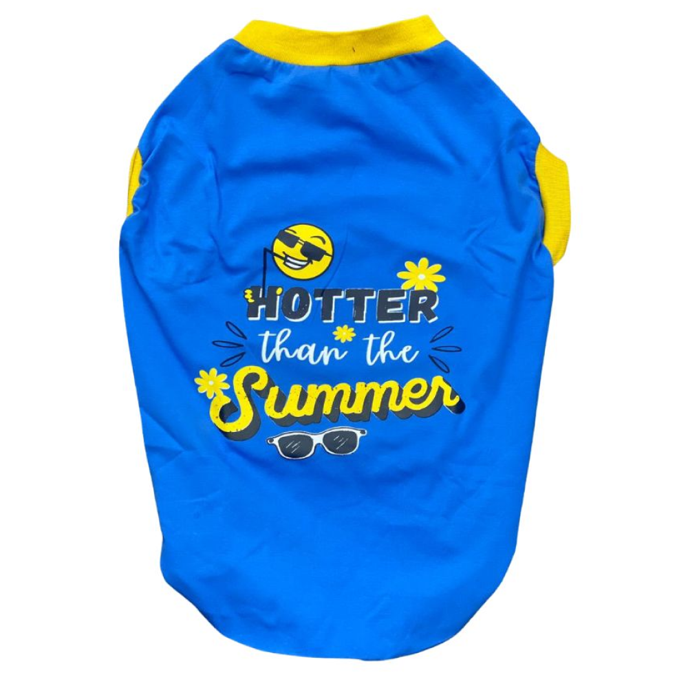 Pet Set Go Hotter Than The Summer Sleeveless T Shirt for Dog (Blue) image 5