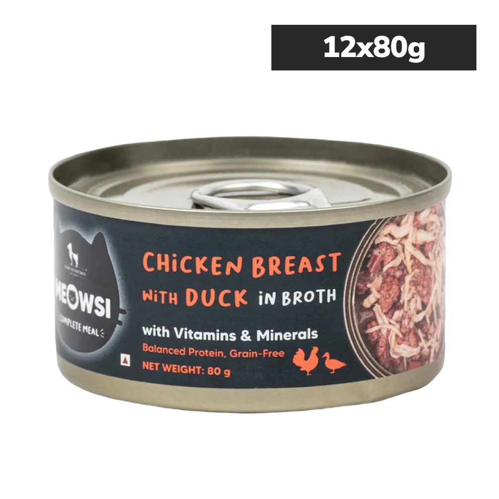 HUFT Meowsi Chicken Breast with Duck in Broth Canned Cat Wet Food image 3
