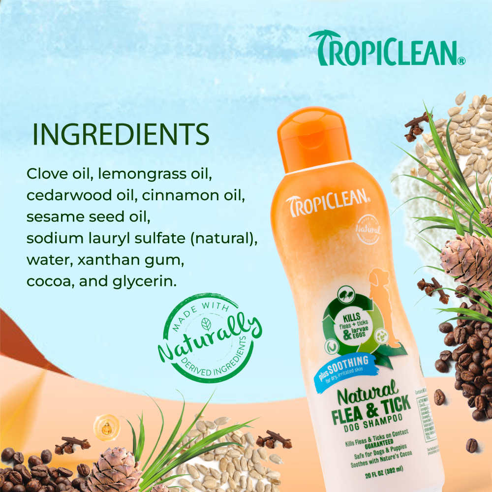 Tropiclean Natural Flea and Tick Plus Soothing Shampoo for Dogs image 8