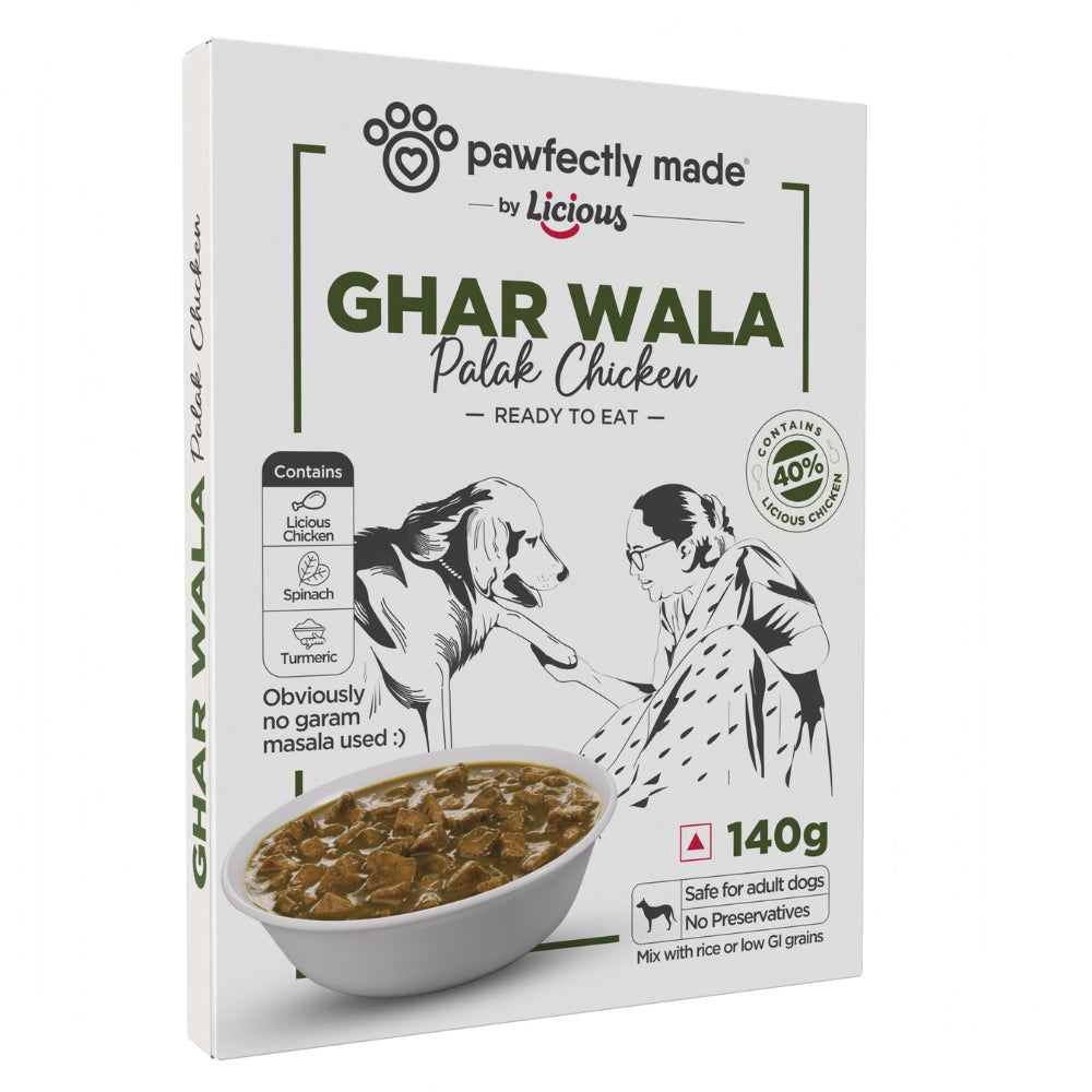 Pawfectly Made By Licious Ghar Wala Palak Chicken Adult Dog Wet Food