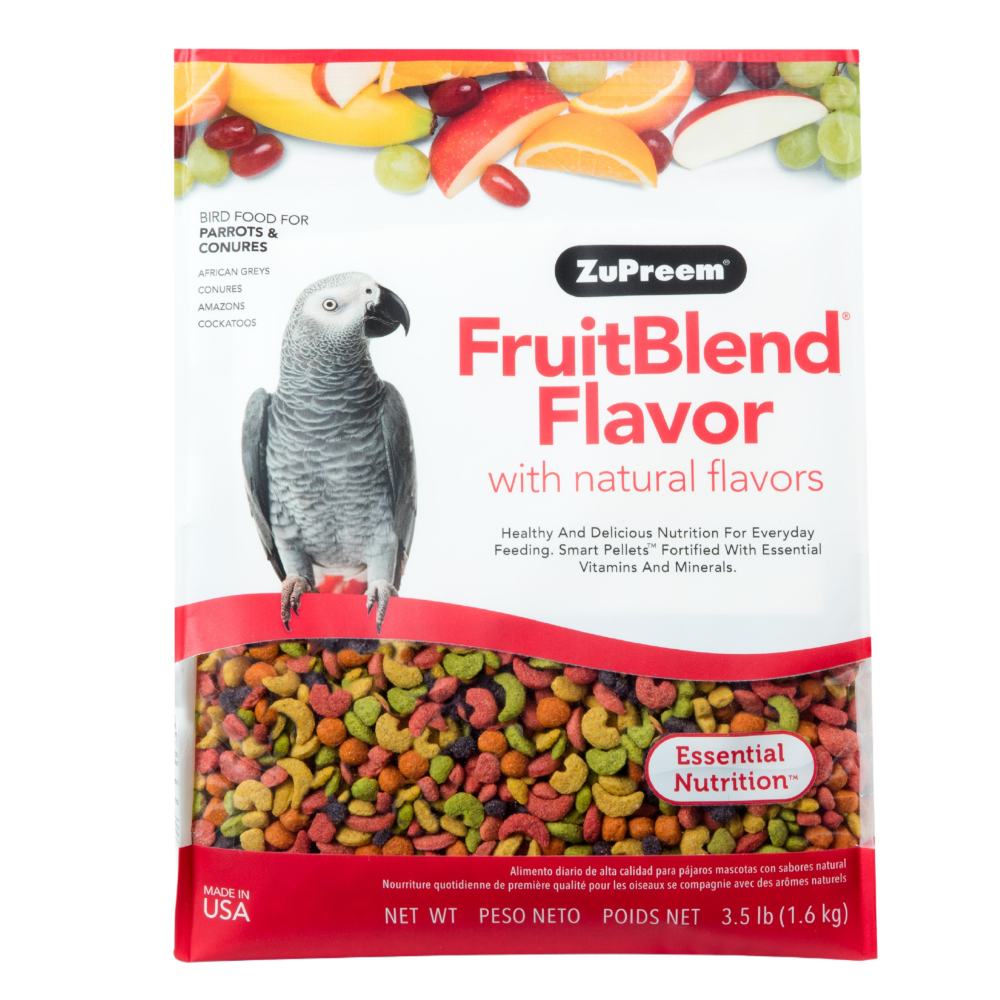 ZuPreem FruitBlend Flavor with Natural Flavors Avian Diets Medium & Large Bird Food