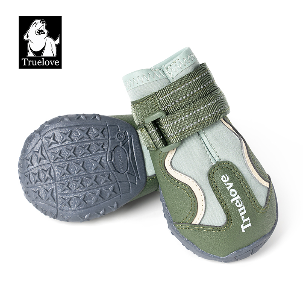 Truelove Reflective Waterproof and TPR Sole Shoes for Dogs (Cypress/Harbor Gray, Set of 4) image 5