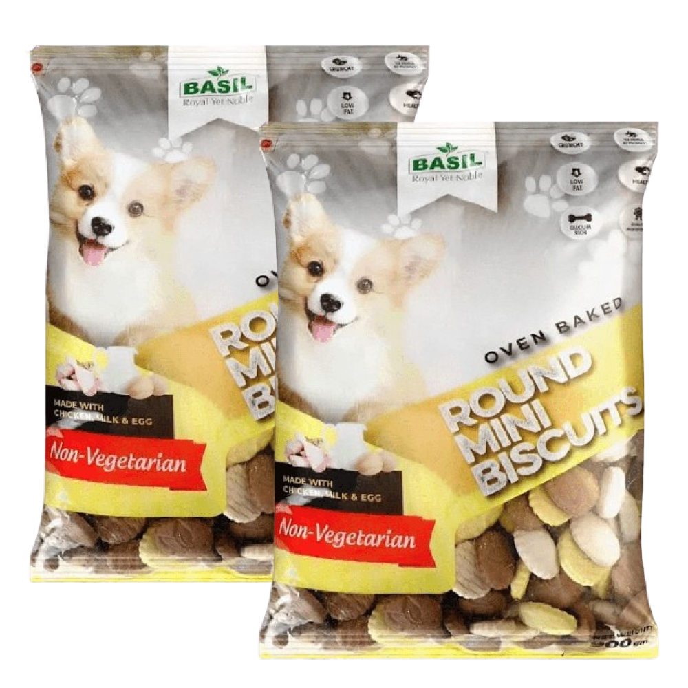 Basil Non Veg Round Shaped Puppy Biscuits image 9