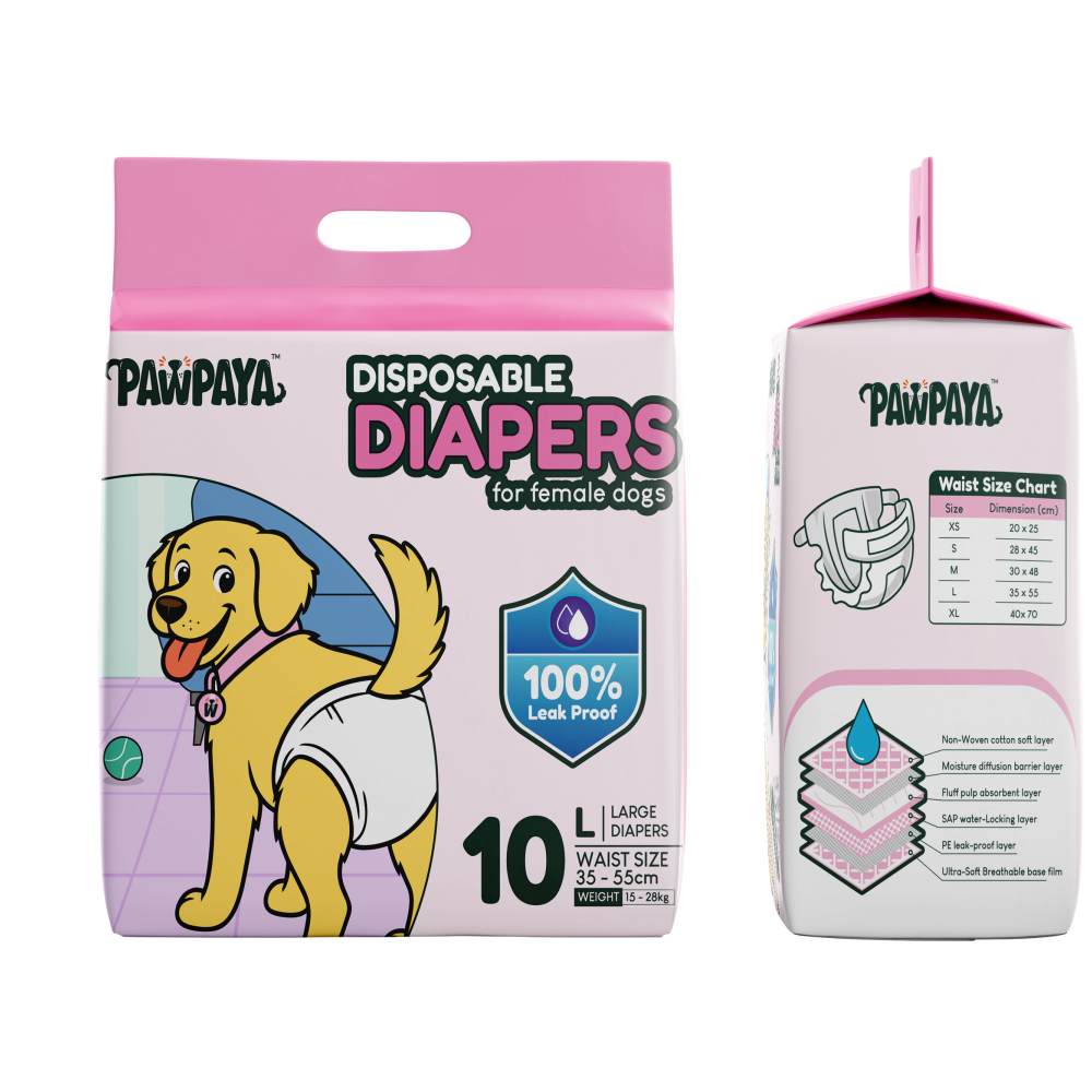 Pawpaya 100% Leak Proof Disposable Diapers for Female Dogs image 8