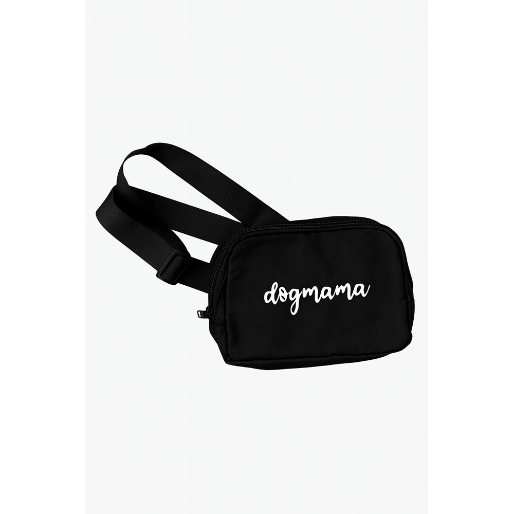 Talking Dog Club Dog Mama Waist Pouch Carry All Tote Bag for Women (Black)