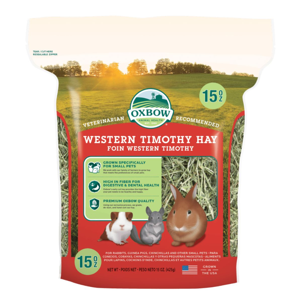 Oxbow Western Timothy Hay Dry Food for Rabbits, Hamsters and Guinea Pigs