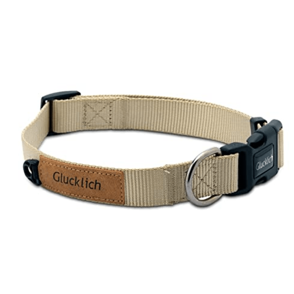 Glucklich Pet Essentials Classic Nylon Collar for Dogs (Beige) image 2