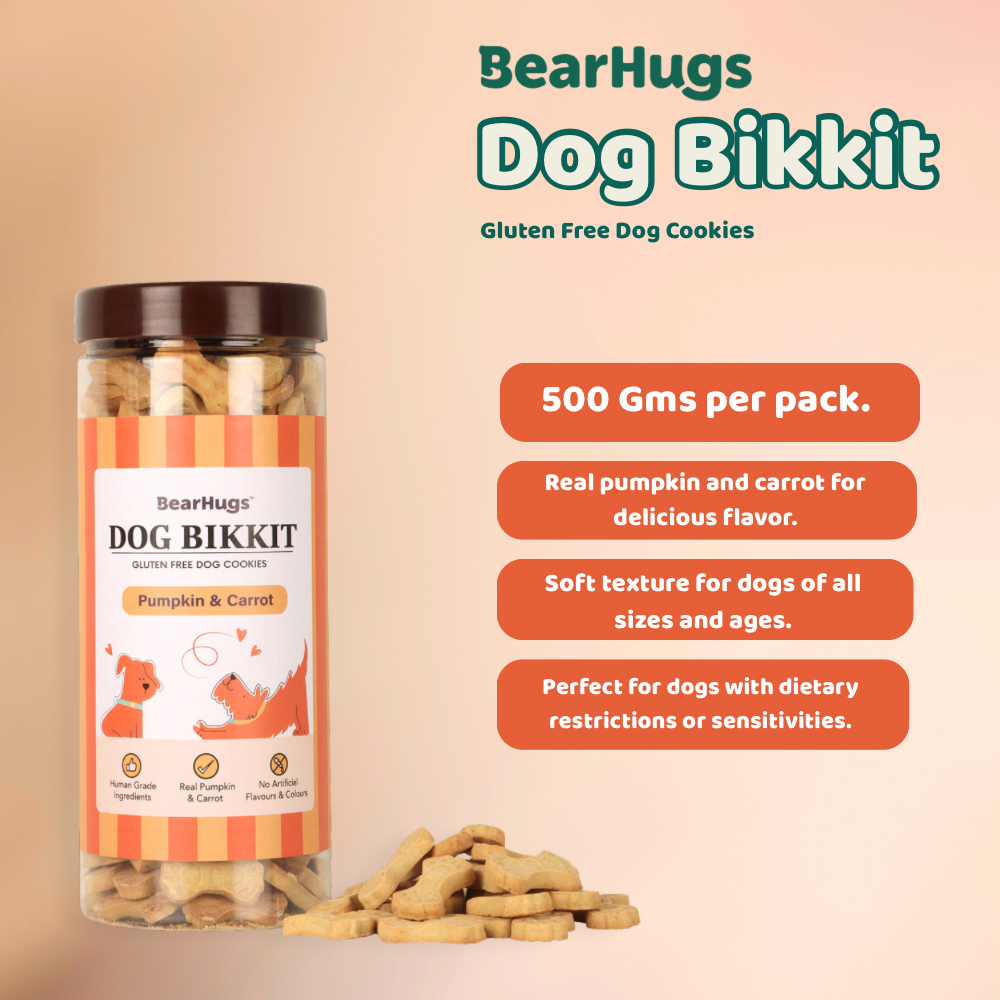 BearHugs Pumpkin & Carrot Bikkit Gluten Free Cookies Dog Treats image 4
