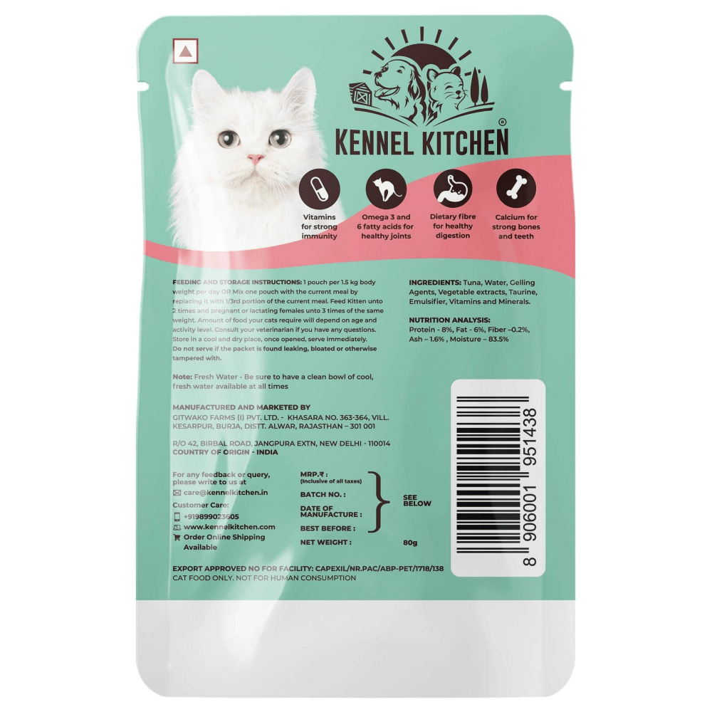 Kennel Kitchen Tuna in Jelly Kitten & Adult Cat Wet Food (All Life Stage) image 3