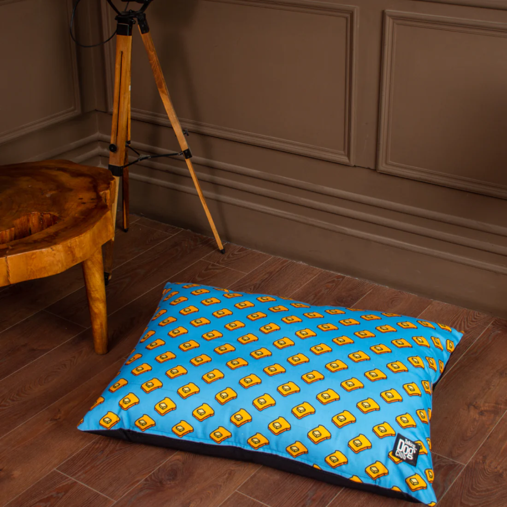 Talking Dog Club Butter My Bread Pillow Bed for Dogs and Cats (Sky Blue) image 2
