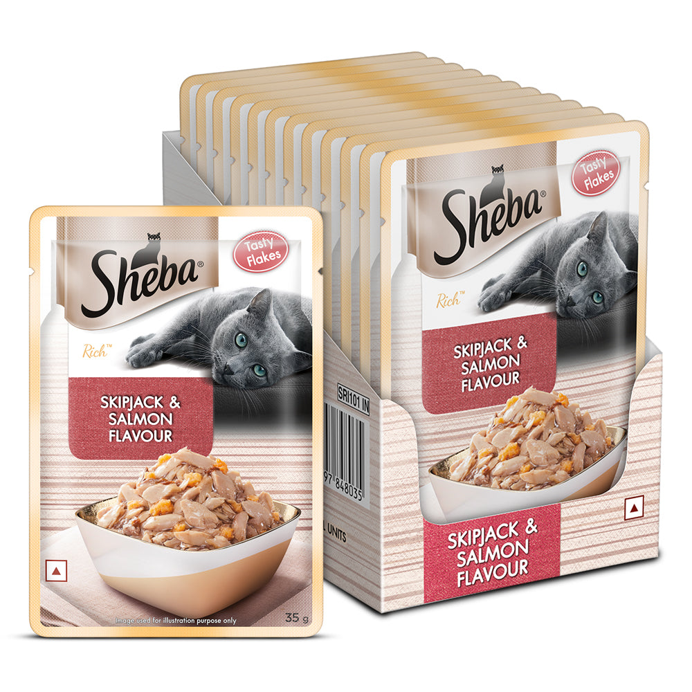 Sheba Skipjack & Salmon Fish Mix Cat Wet Food image 9