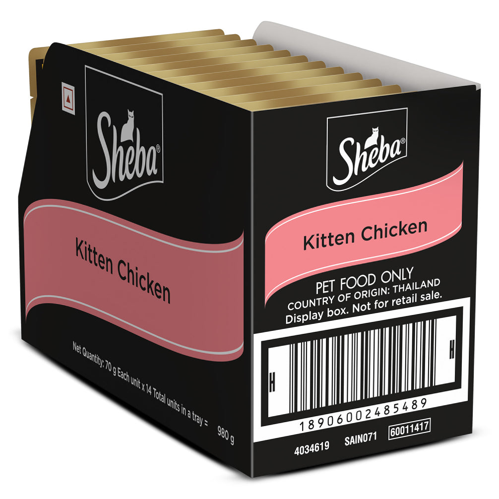 Sheba Chicken Loaf Rich Premium Kitten (2 to 12 Months) Fine Cat Wet Food image 9