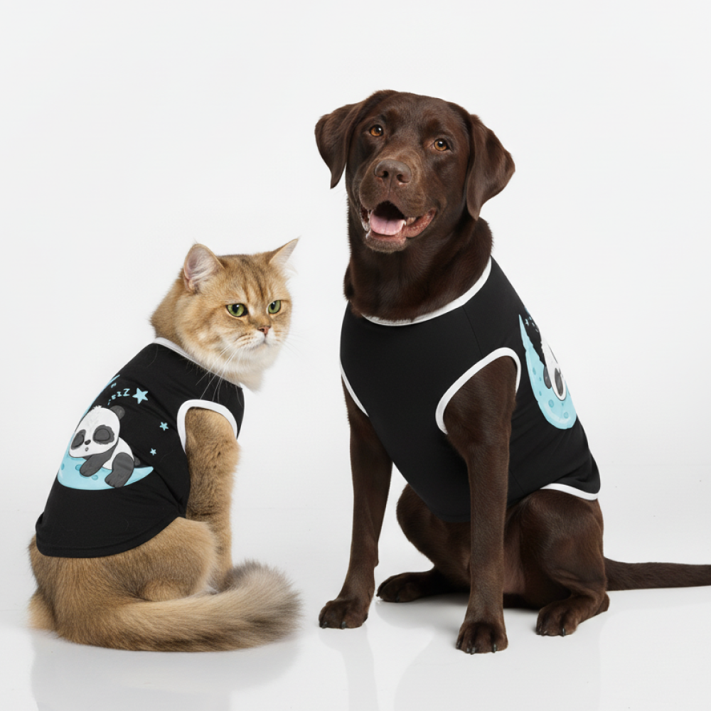 Skatrs Sleeping Panda Cotton T shirt for Dogs and Cats (Limited Stocks)