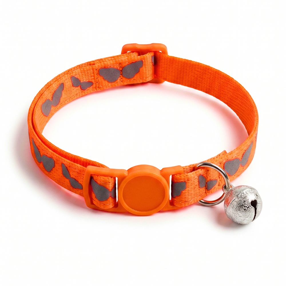 Basil Printed Collar for Cats & Puppies (Orange)
