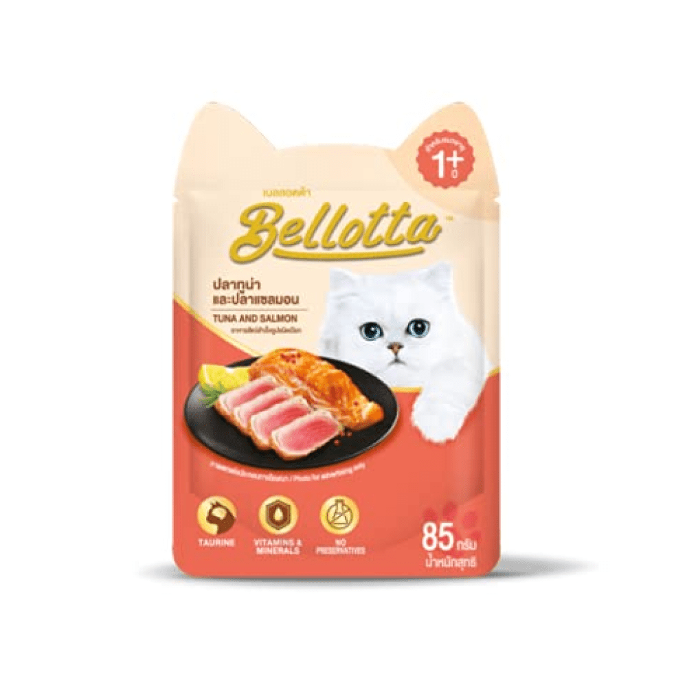 Bellotta Tuna in Gravy and Tuna & Salmon in Gravy Wet Cat Food Combo image 4