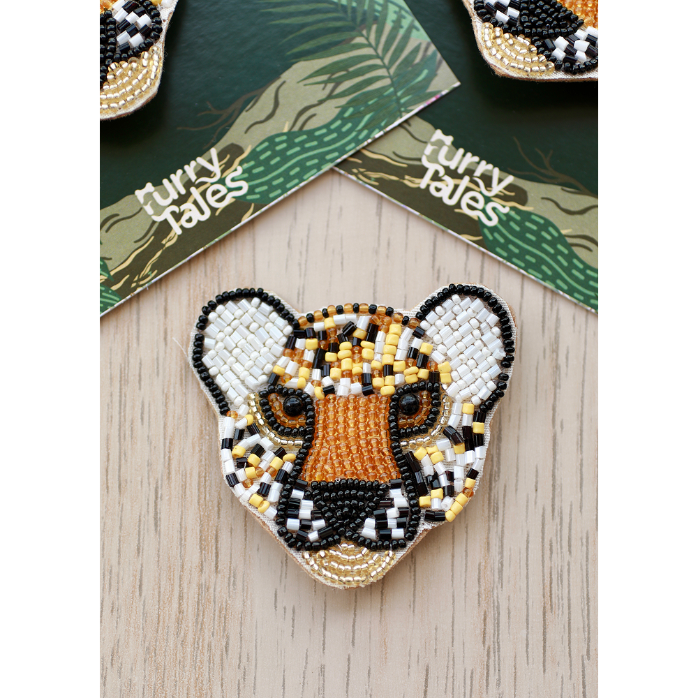 Furry Tales Sher Khan Tiger Handcrafted Brooch