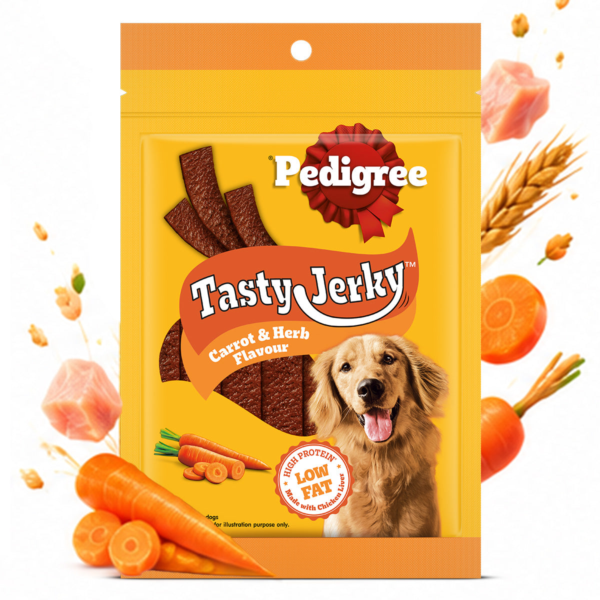 Pedigree Carrot & Herb Tasty Jerky Dog Treats image 1