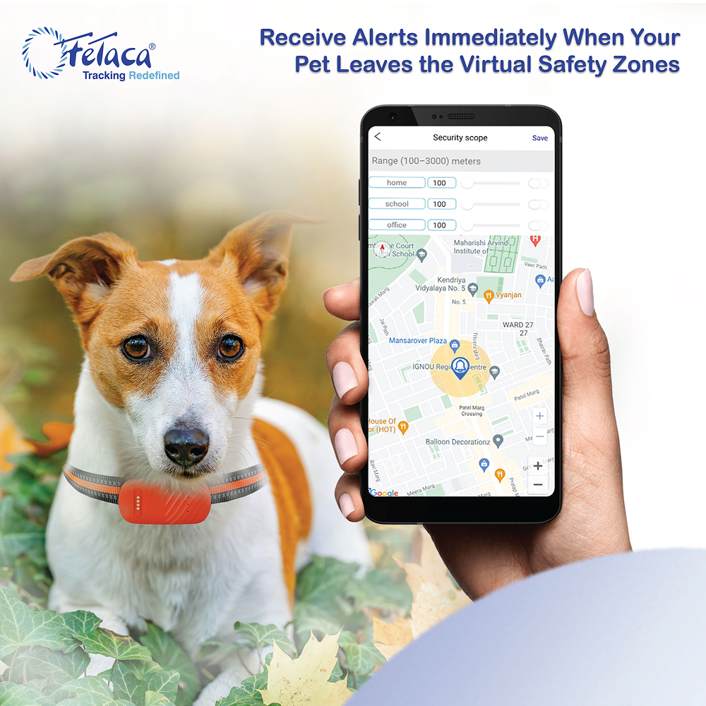 FeTaca Smart 4G GPS Tracker with Lifetime Free Tracking & 1 Year Data SIM Subscription for Dogs and Cats (Orange) image 3