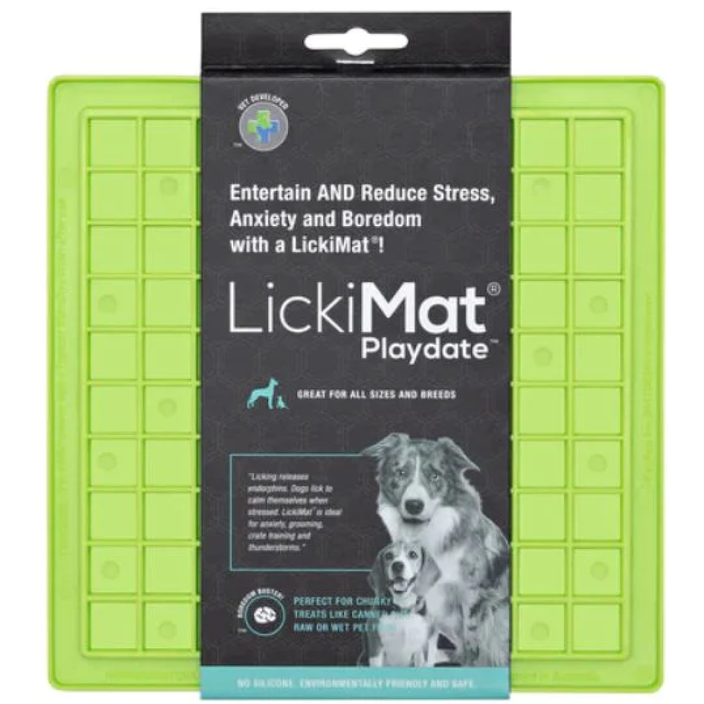 LickiMat Classic Playdate Slow Feeder for Cats and Dogs (Green) image 2